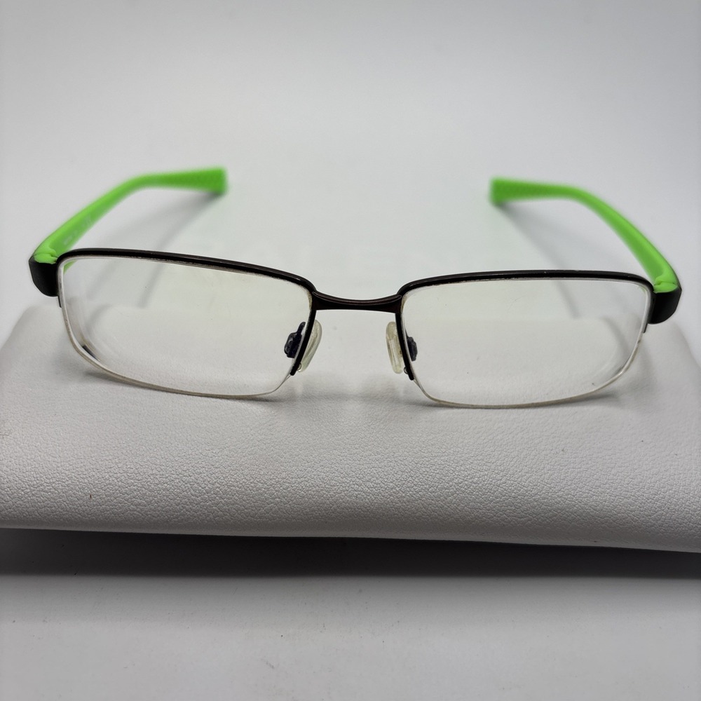 Nike 8160 Eyeglasses Frame 220 Black/Green Size: 53-17-140 #C292